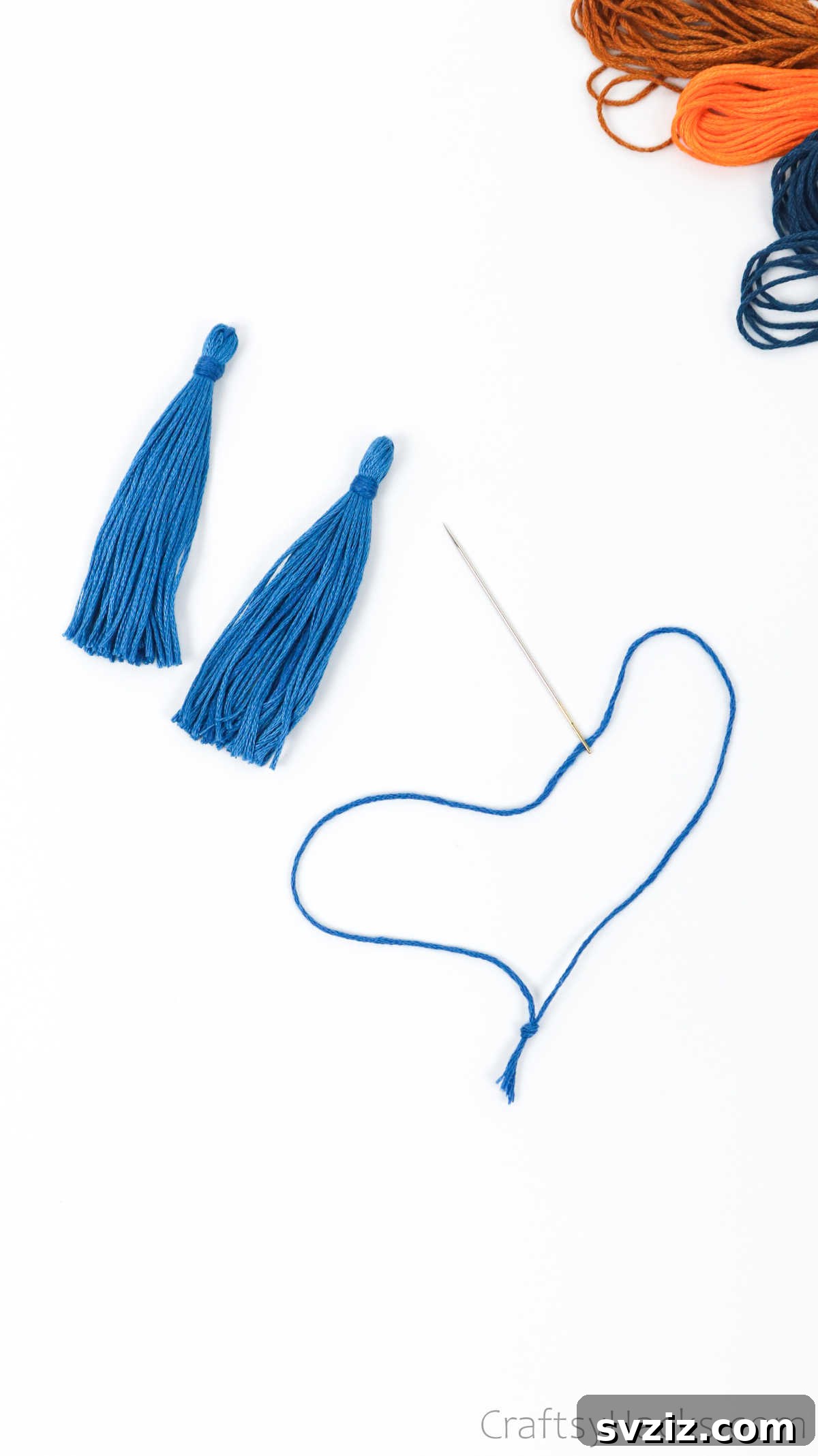 Craft Your Own Trendy Tassel Earrings 26 threaded needle