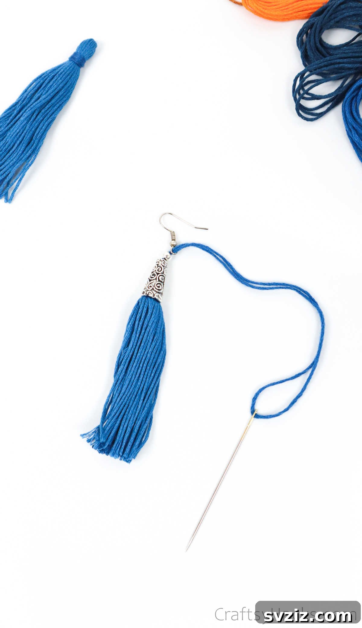 Craft Your Own Trendy Tassel Earrings 34 thread through earring