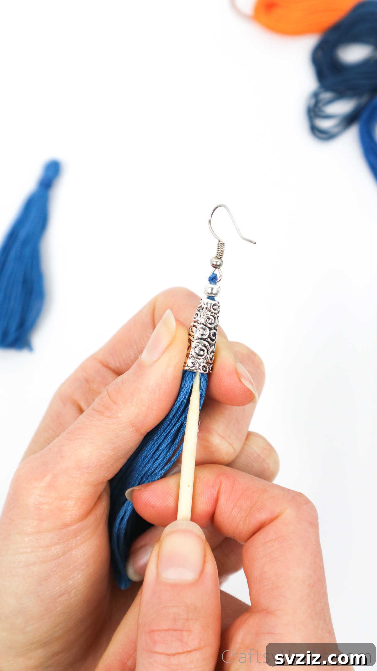 Craft Your Own Trendy Tassel Earrings 39 glueing earrings