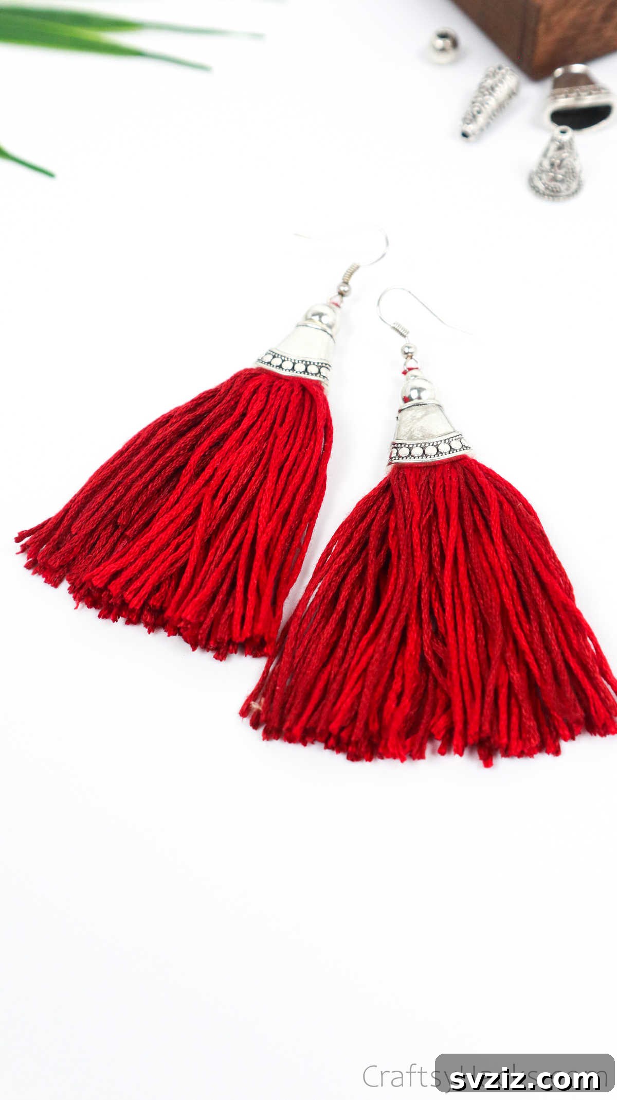 Craft Your Own Trendy Tassel Earrings 42 red earrings