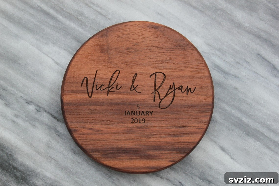 31 Inspired Wedding Gift Ideas 13 Personalized Wooden Coasters