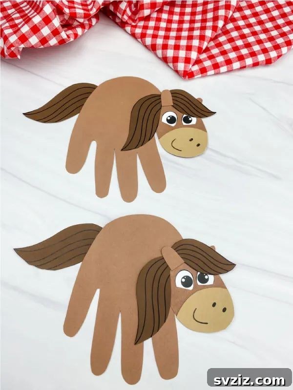 Creative Handprint Projects for Kids 12 Horse Handprint Craft