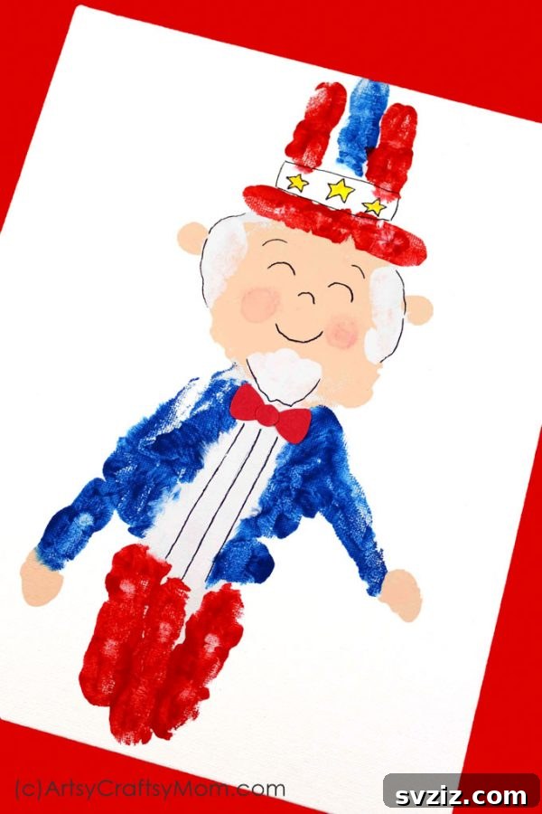 Creative Handprint Projects for Kids 14 4th of July Handprint Craft