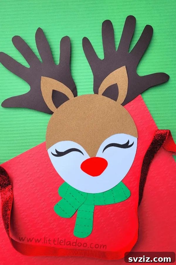 Creative Handprint Projects for Kids 17 Reindeer Handprint Craft