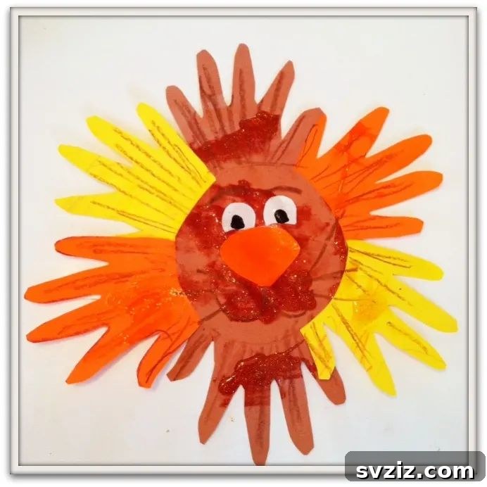 Creative Handprint Projects for Kids 27 Lion Handprint Craft