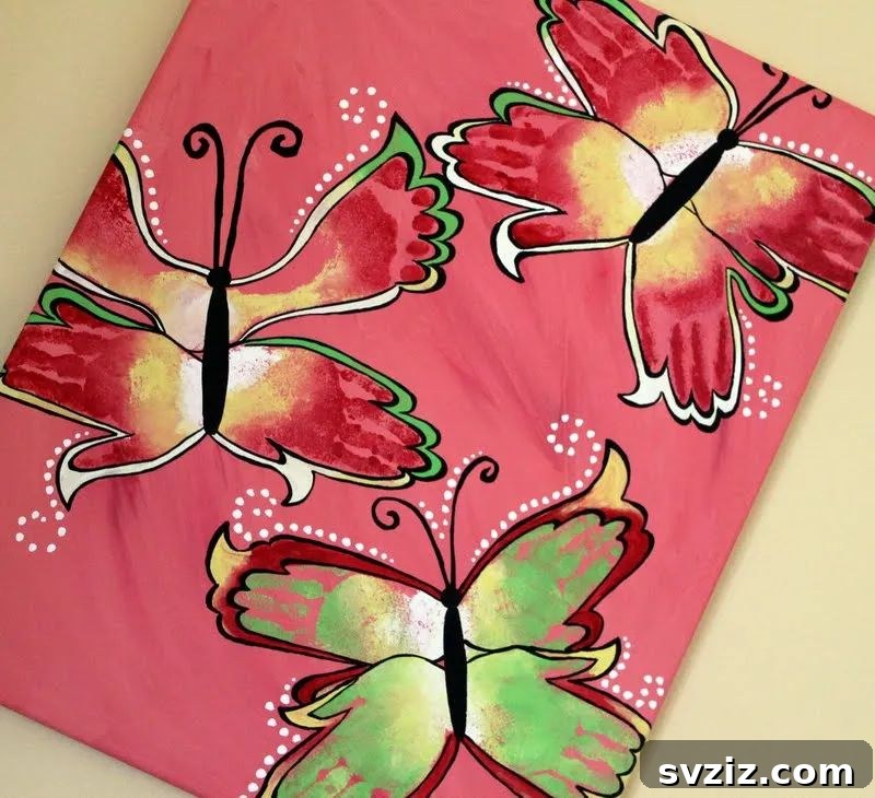 Creative Handprint Projects for Kids 4 Butterfly Print
