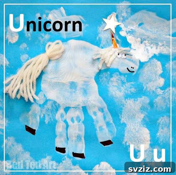 Creative Handprint Projects for Kids 34 Magical Unicorn Handprint Craft