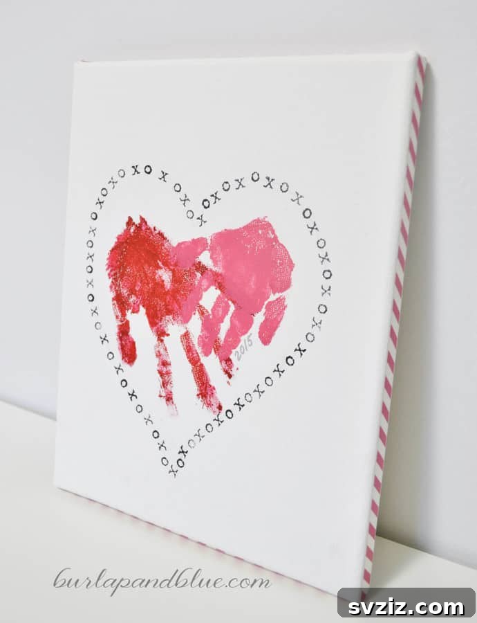 Creative Handprint Projects for Kids 36 Handprint heart valentine