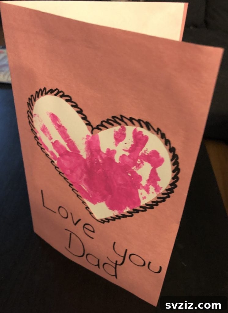 Creative Handprint Projects for Kids 38 Simple DIY handprint heart card