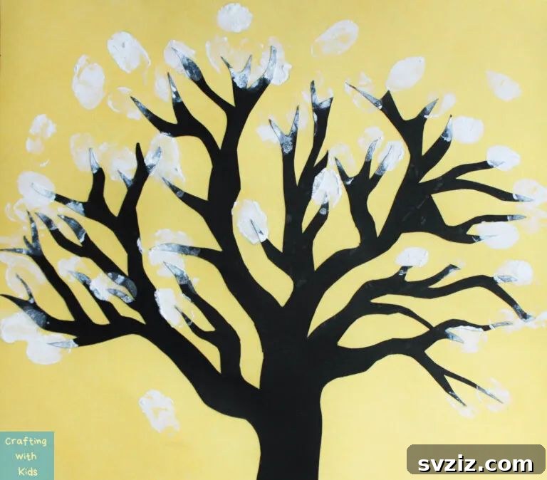 Creative Handprint Projects for Kids 7 Fingerprint Tree Craft