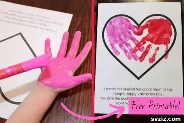 Creative Handprint Projects for Kids 8 Valentine's Handprint Hearts DIY