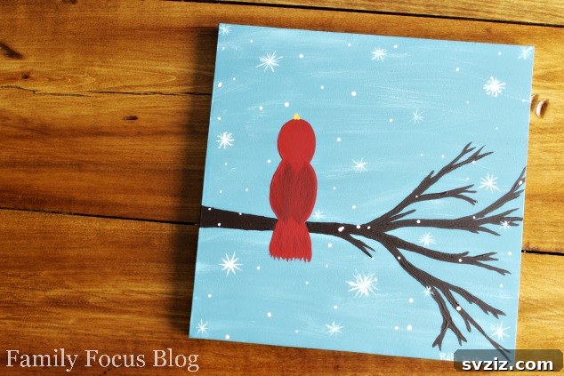 Kickstart Your Art: 61 Easy Canvas Painting Projects 23 Cardinal