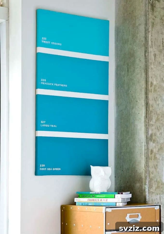 Kickstart Your Art: 61 Easy Canvas Painting Projects 29 Paint Chip Art