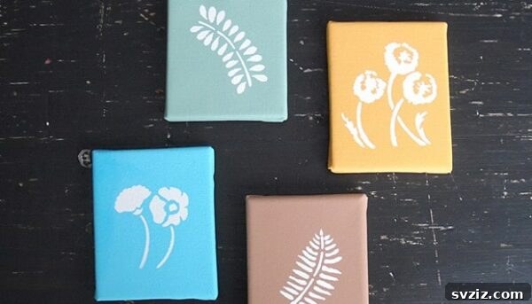 Kickstart Your Art: 61 Easy Canvas Painting Projects 49 Stenciled Botanicals