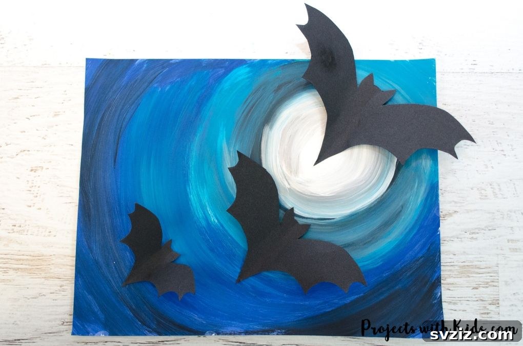 Kickstart Your Art: 61 Easy Canvas Painting Projects 61 3D Bat Painting