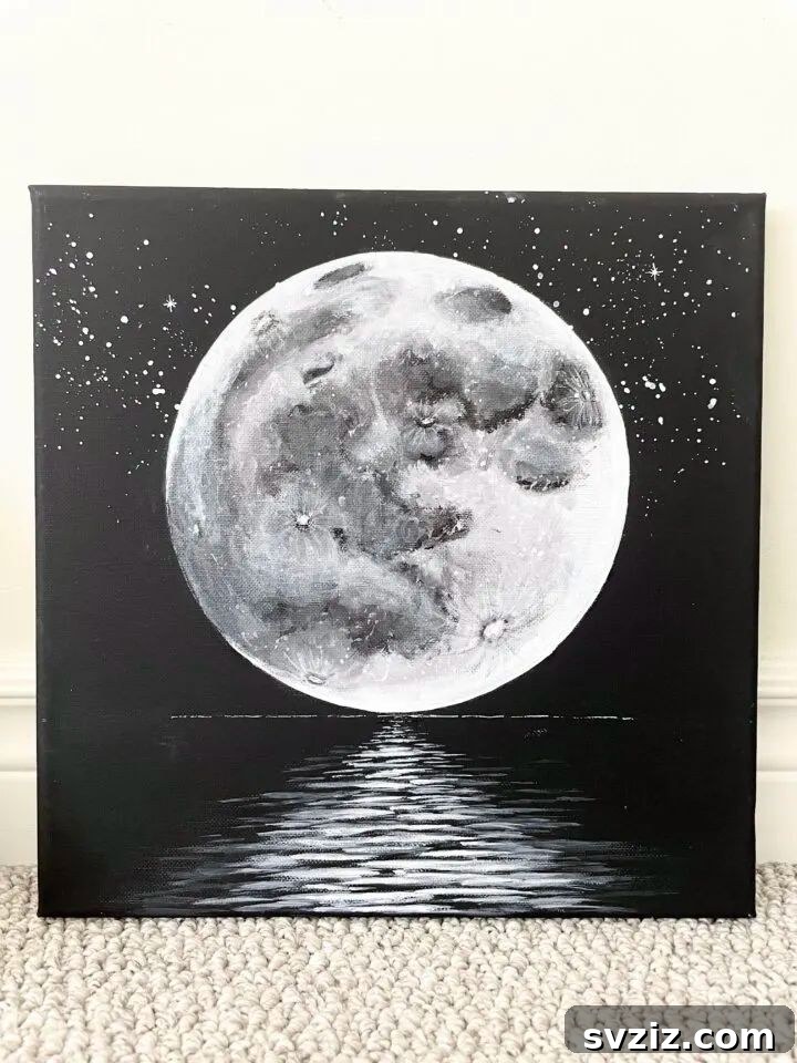 Kickstart Your Art: 61 Easy Canvas Painting Projects 9 Moon