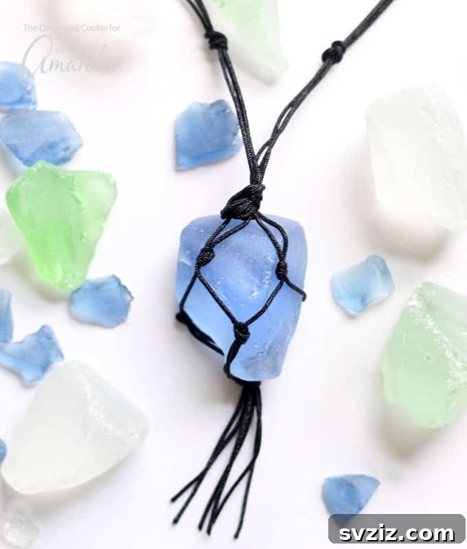 41 Easy DIY Necklace Projects 14 Macrame Sea Glass