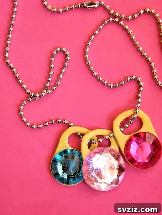41 Easy DIY Necklace Projects 30 Soda Tab Gemstone Necklace
