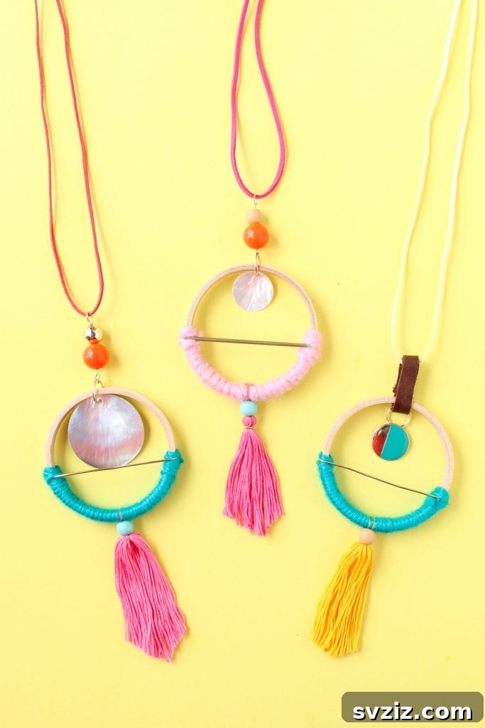 41 Easy DIY Necklace Projects 4 Scandinavian Hoop Necklace