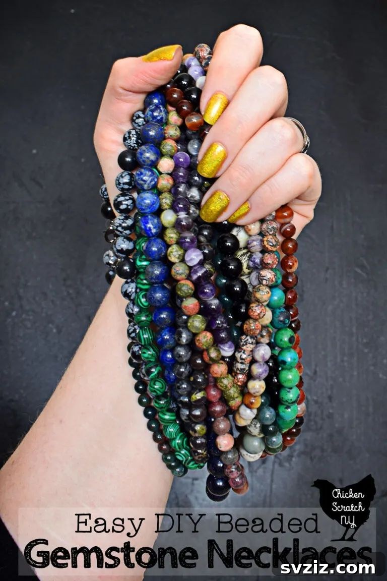 41 Easy DIY Necklace Projects 5 Simple Gemstone Beads