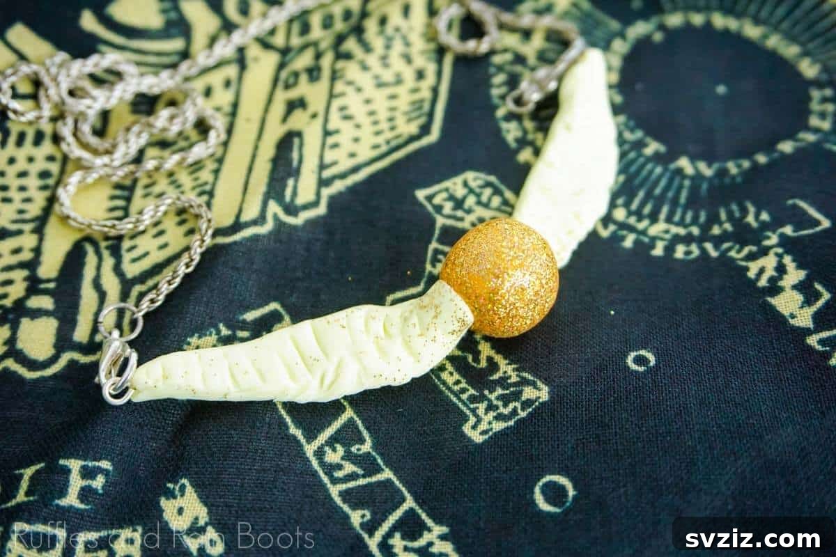 41 Easy DIY Necklace Projects 41 Golden Snitch Necklace