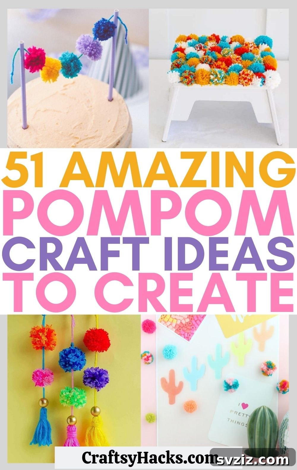 51 Creative Pom-Pom Projects 2 pompom crafts