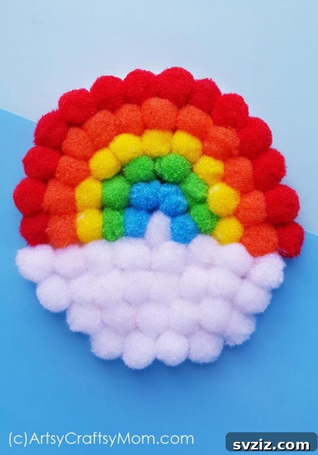 51 Creative Pom-Pom Projects 16 Rainbow