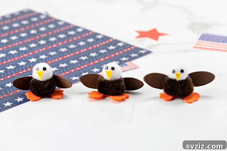 51 Creative Pom-Pom Projects 20 Bald Eagle