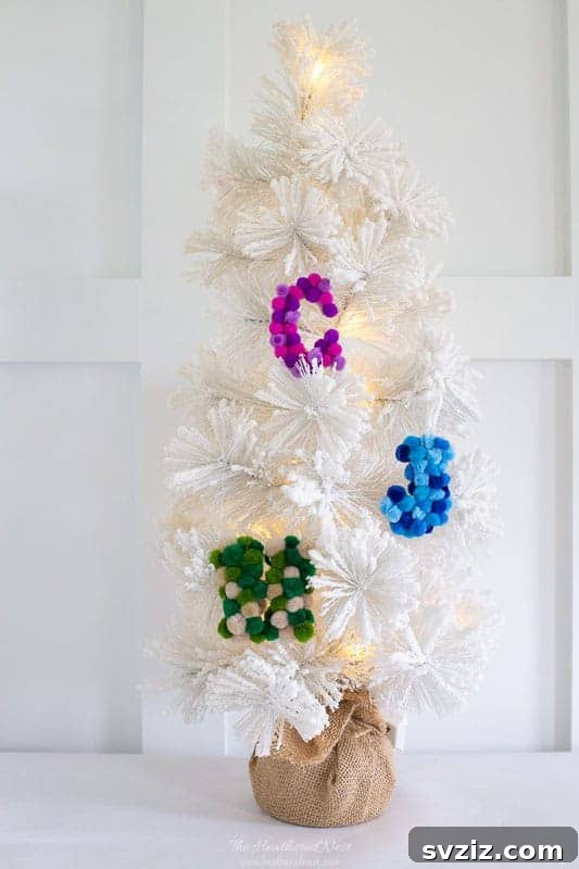 51 Creative Pom-Pom Projects 24 Letter Ornaments