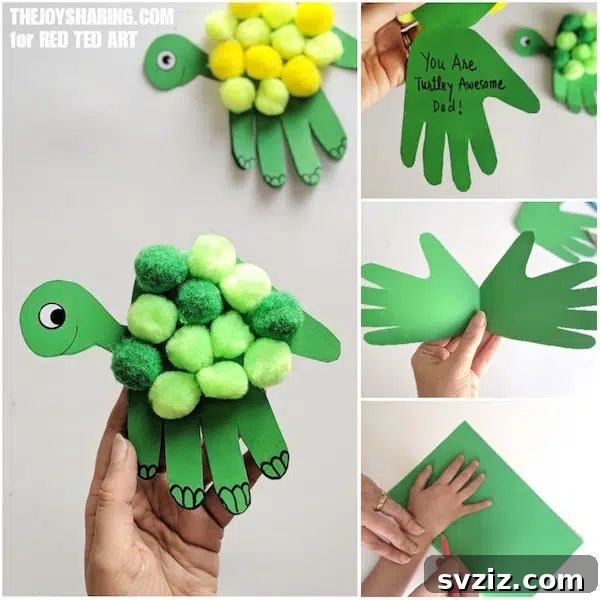 51 Creative Pom-Pom Projects 30 Turtle Card
