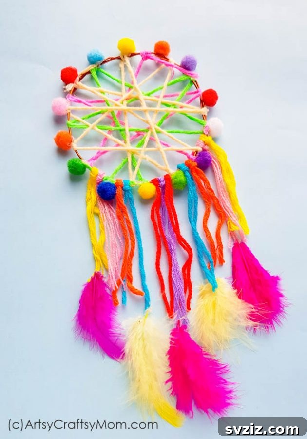 51 Creative Pom-Pom Projects 4 Dream Catcher