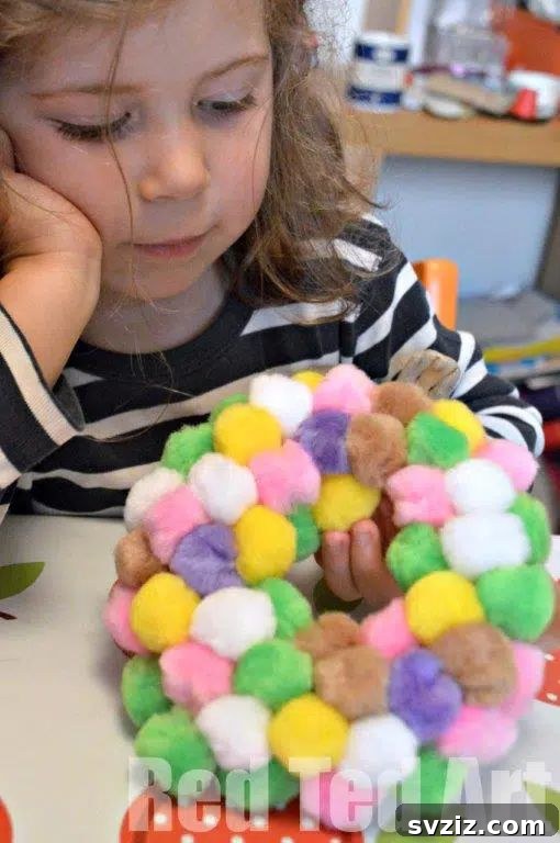 51 Creative Pom-Pom Projects 32 Kid’s Wreath