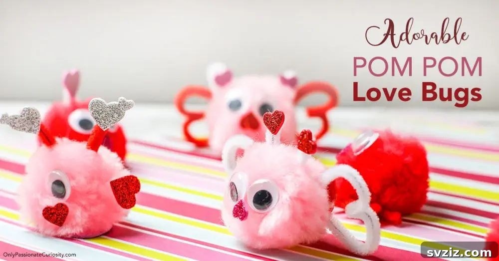 51 Creative Pom-Pom Projects 36 Love Bugs