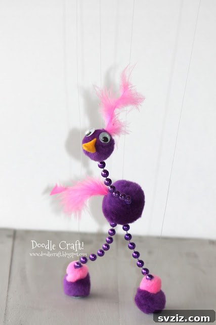 51 Creative Pom-Pom Projects 44 Marionette