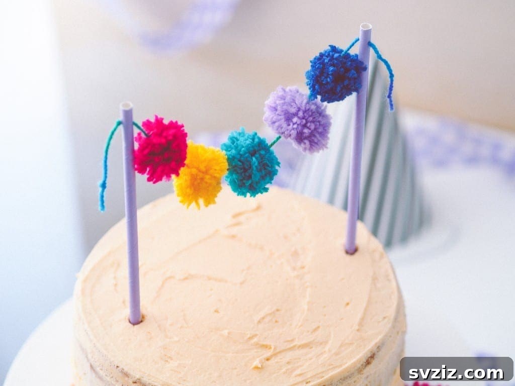 51 Creative Pom-Pom Projects 47 Cake Topper