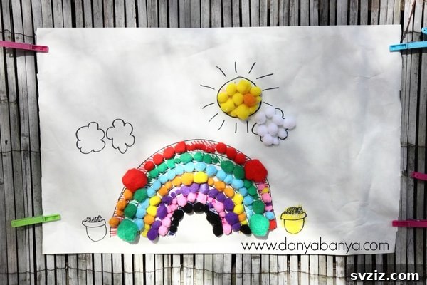 51 Creative Pom-Pom Projects 48 Rainbow Collage
