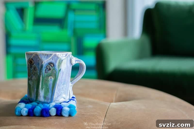 51 Creative Pom-Pom Projects 6 Coasters