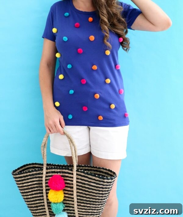 51 Creative Pom-Pom Projects 7 Shirt