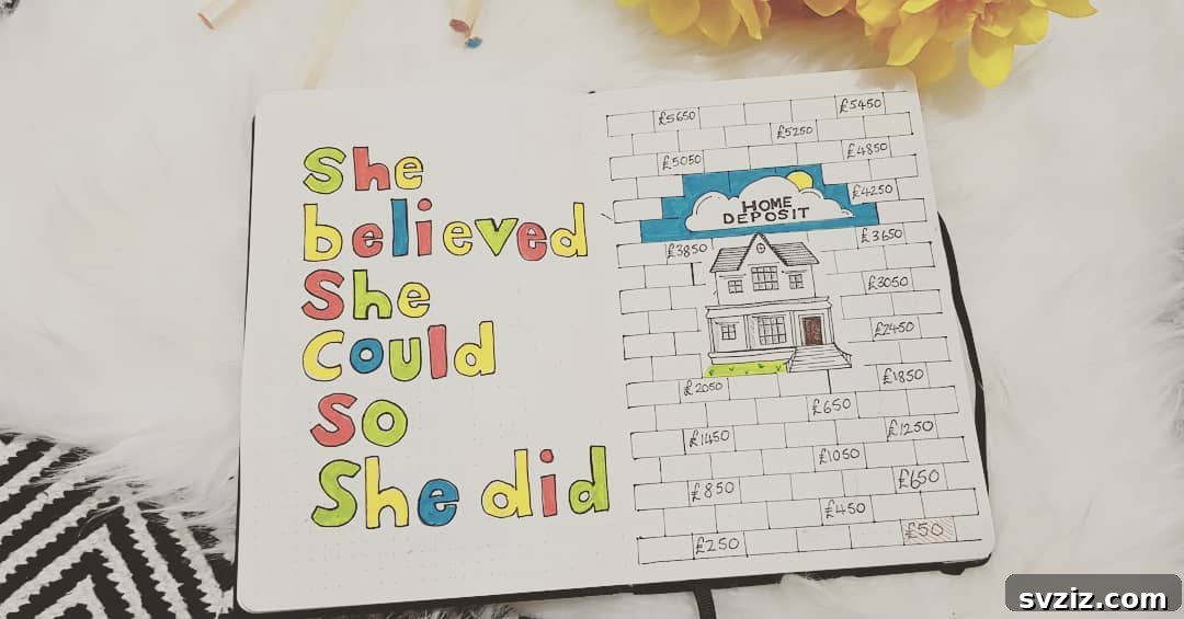 Home Deposit Tracker Bullet Journal