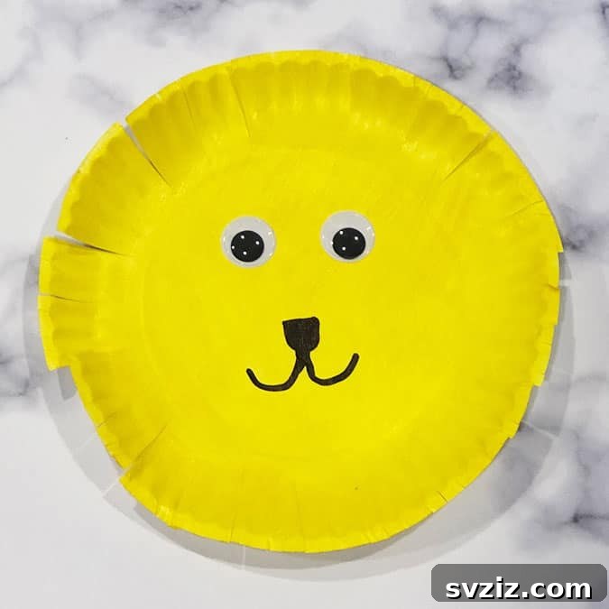 Crafting Smiles: Paper Plate Fun for Kids 26 Illustrative paper plate craft depicting Daniel in the Lion's Den, suitable for Sunday school lessons.
