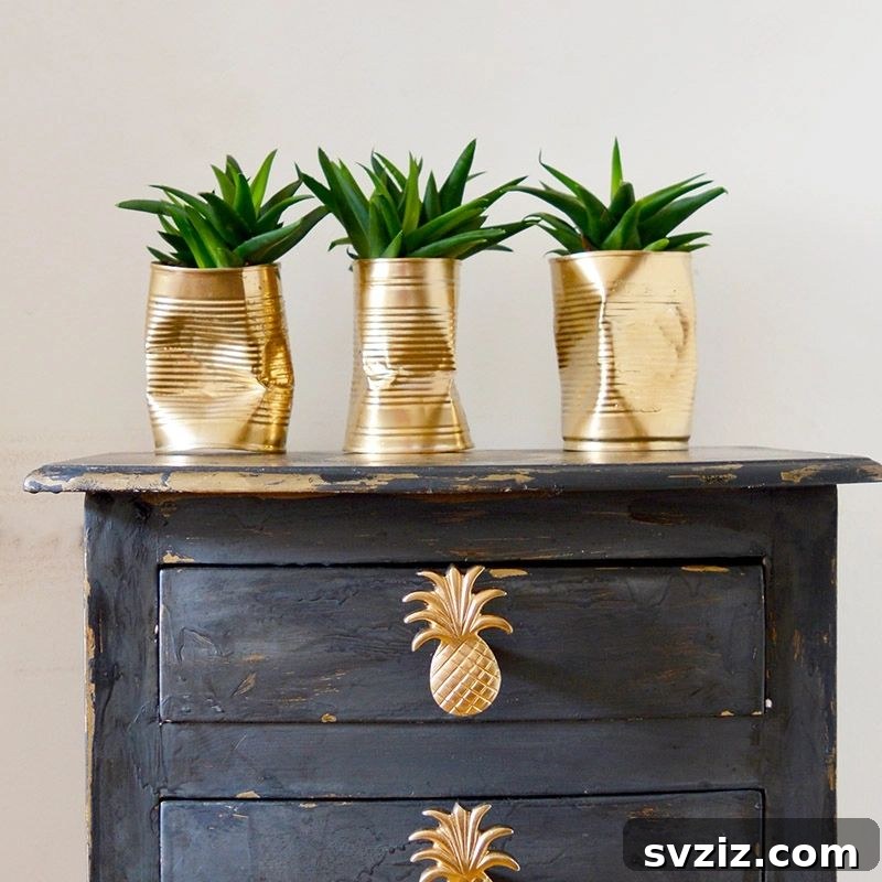 Gold Can Planters