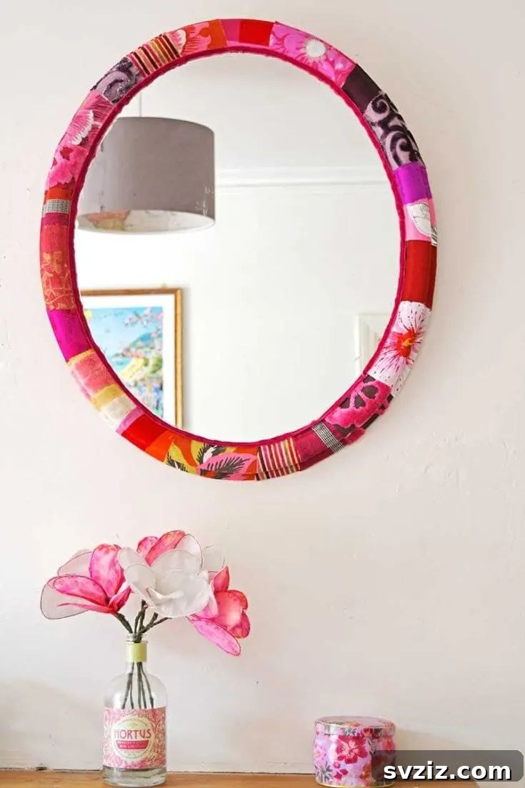 Fabric Mirror Frame