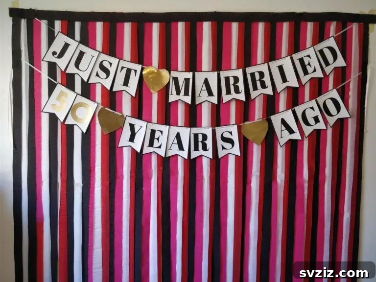 Effortless Elegance: 51 DIY Party Decor Ideas 14 Vibrant Streamer Backdrop for Party Photo Booths