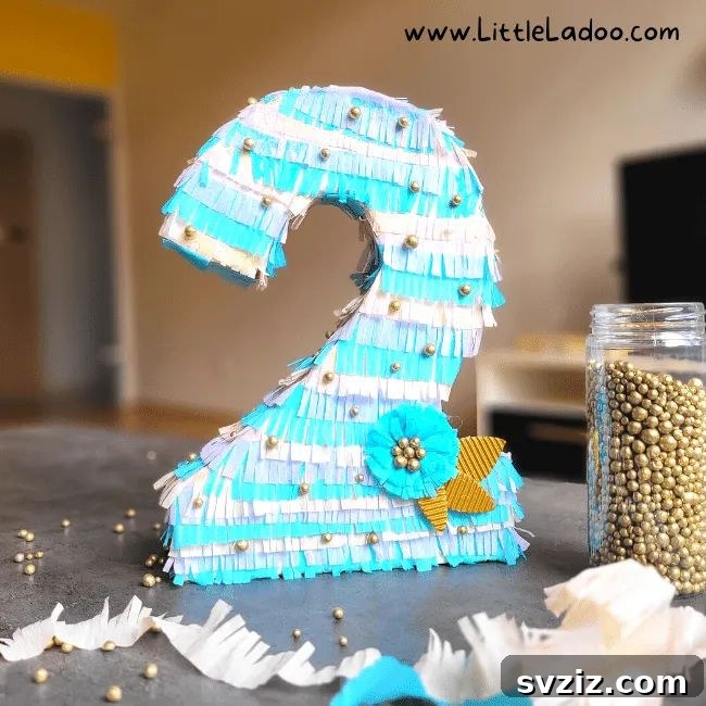 Effortless Elegance: 51 DIY Party Decor Ideas 19 Handmade Number Two Pinata for Birthdays