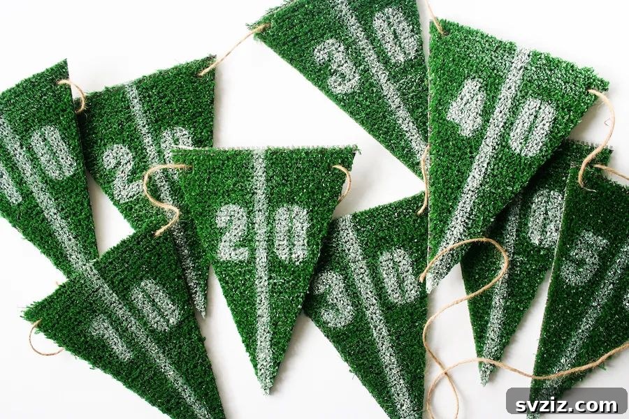 Effortless Elegance: 51 DIY Party Decor Ideas 29 DIY Football Yard Line Banner for Game Day Parties