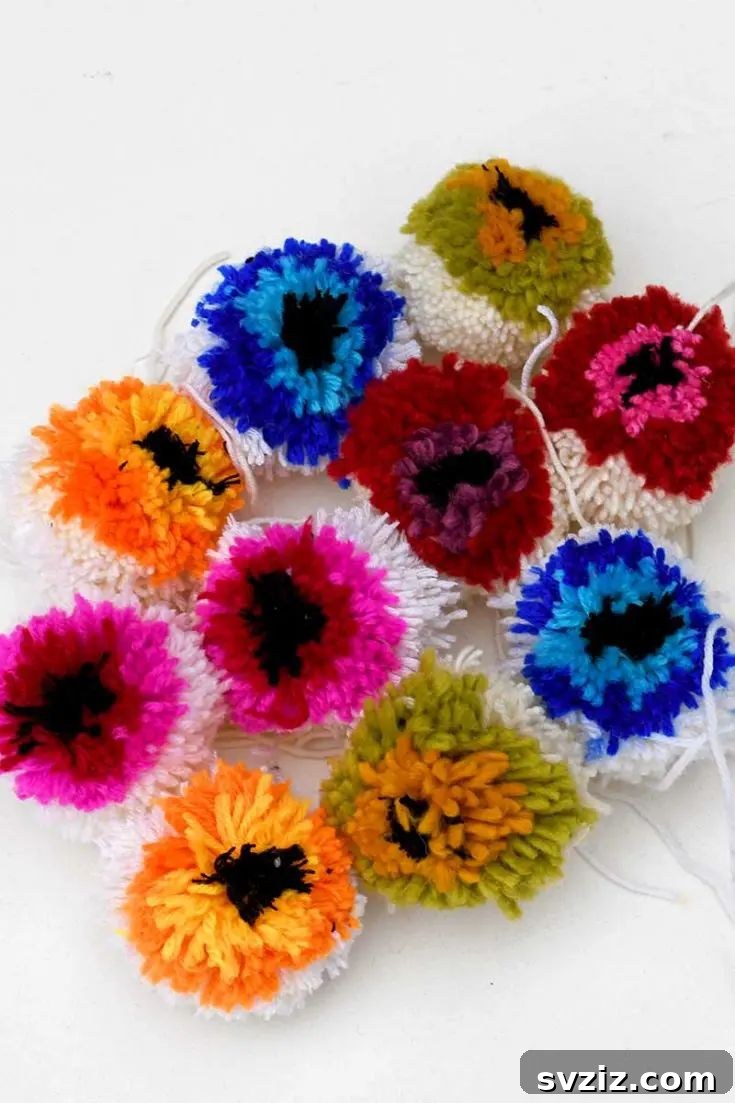 Effortless Elegance: 51 DIY Party Decor Ideas 36 Colorful DIY Pom Pom Flowers on Branches