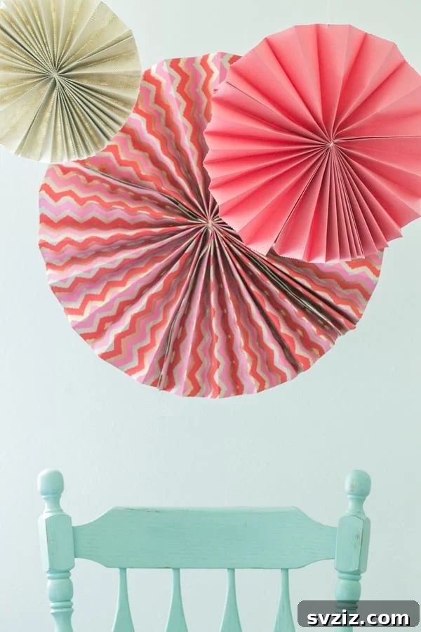 Effortless Elegance: 51 DIY Party Decor Ideas 40 Colorful DIY Giant Party Fans Decor