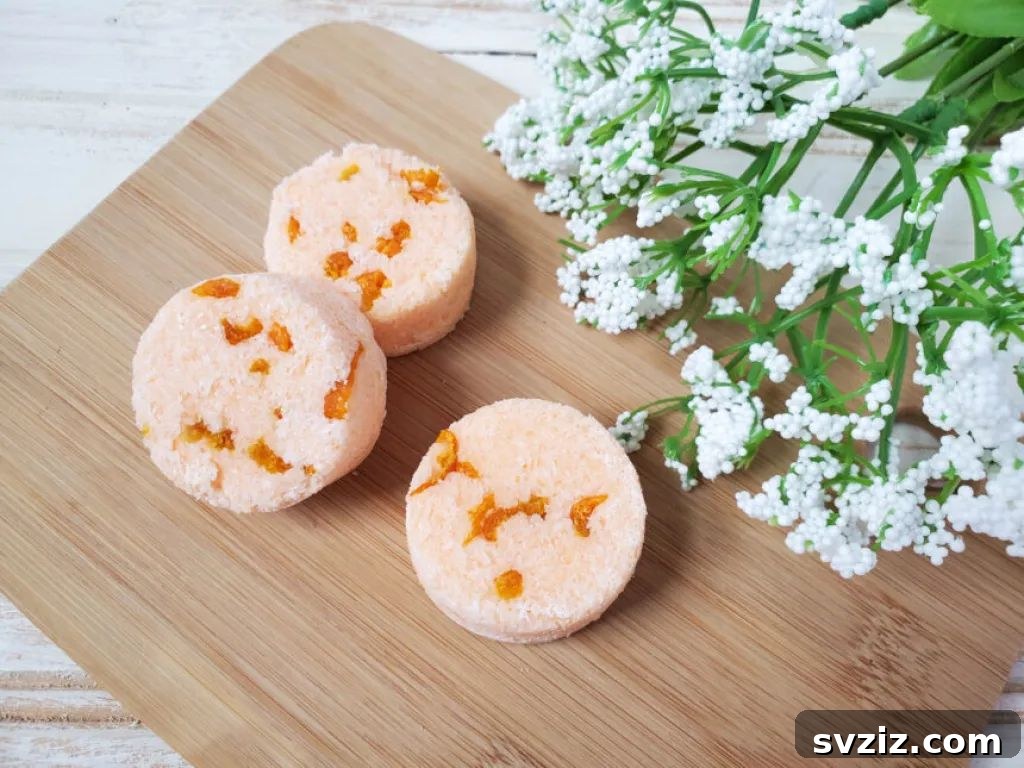 51 Heartfelt DIY Gifts for Their New Beginning 30 Homemade Citrus Shower Bombs for aromatherapy