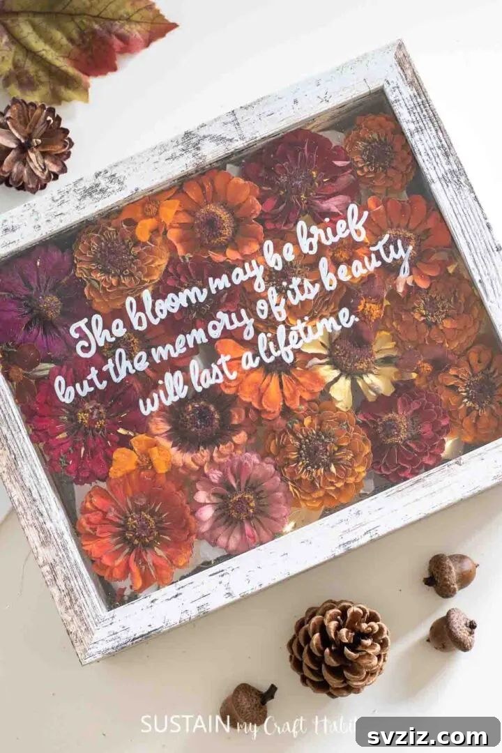 51 Heartfelt DIY Gifts for Their New Beginning 39 Dried Flower Shadow Box Art for home decoration