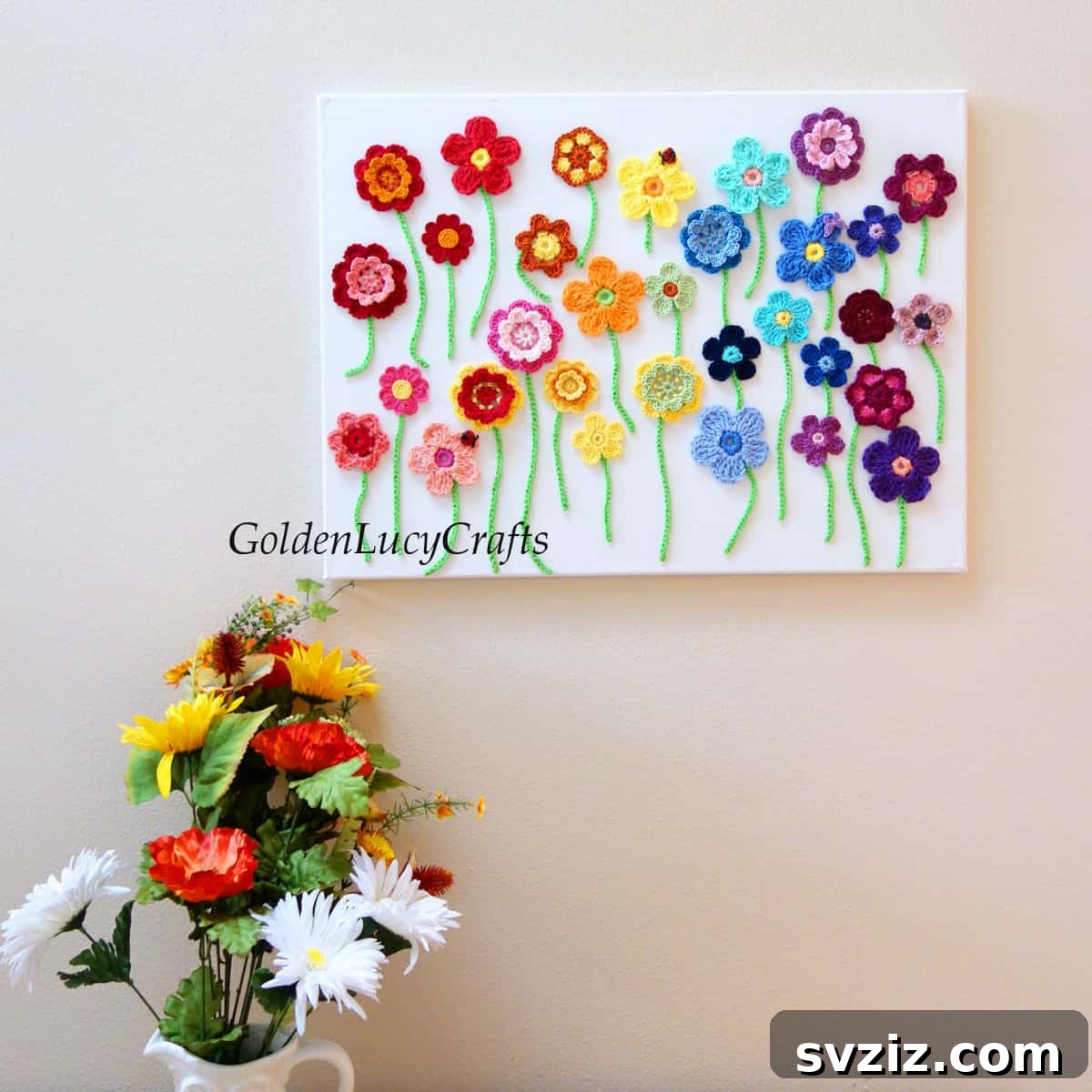 51 Heartfelt DIY Gifts for Their New Beginning 6 Handmade Crochet Flower Wall Art decor
